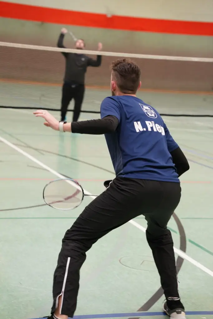 Badmintonspieler beim Training